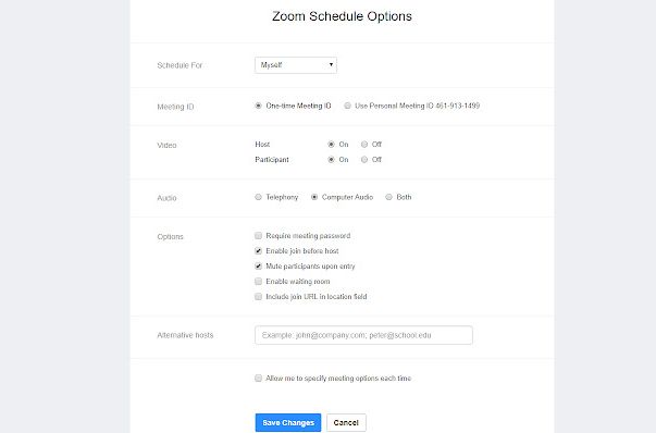 Penjadwalan dengan Zoom Scheduler